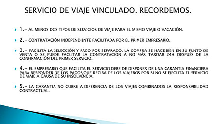 REAL DECRETO LEY DE VIAJES COMBINADOS Y SERVICIOS DE VIAJE VINCULADOS